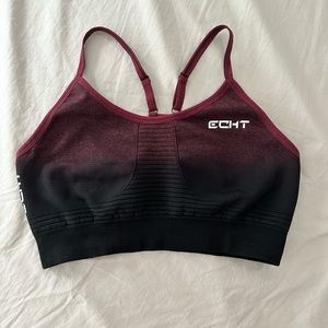 ECHT Sports Bra Black Red Size M